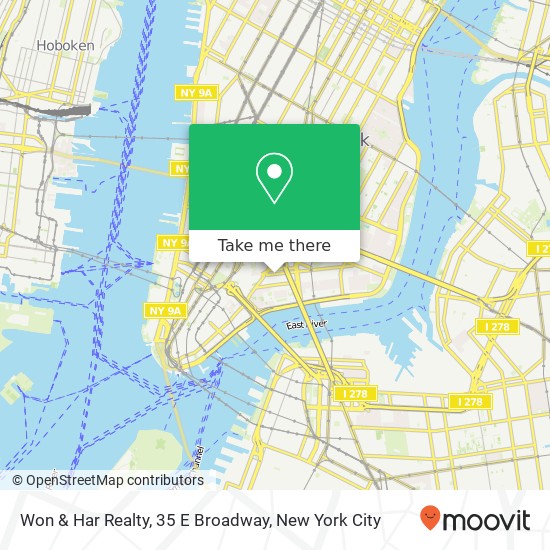 Won & Har Realty, 35 E Broadway map