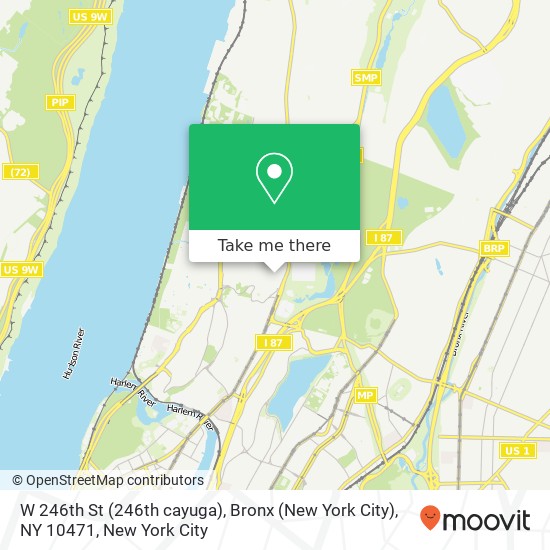 Mapa de W 246th St (246th cayuga), Bronx (New York City), NY 10471