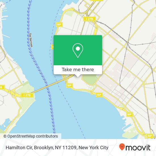 Mapa de Hamilton Cir, Brooklyn, NY 11209