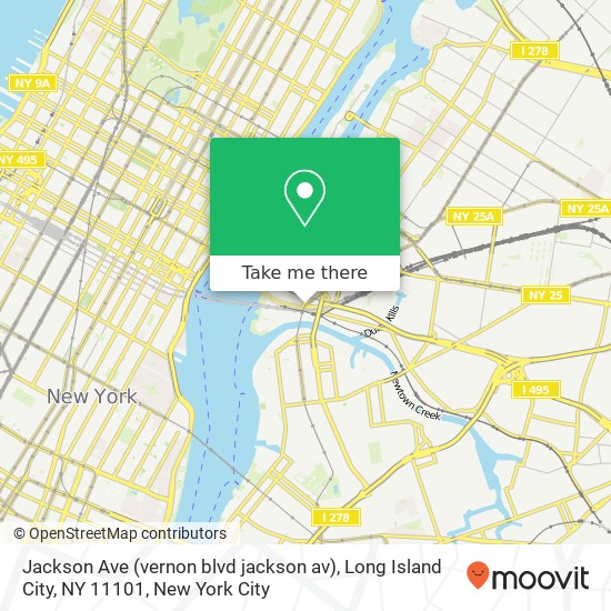 Mapa de Jackson Ave (vernon blvd jackson av), Long Island City, NY 11101