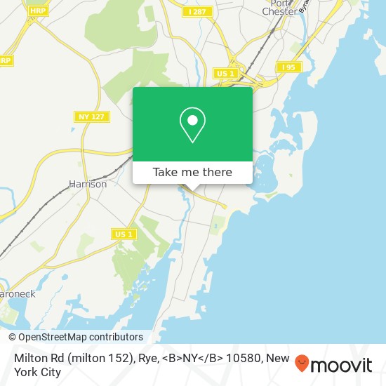 Mapa de Milton Rd (milton 152), Rye, <B>NY< / B> 10580