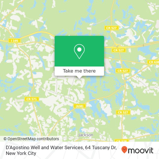 D'Agostino Well and Water Services, 64 Tuscany Dr map