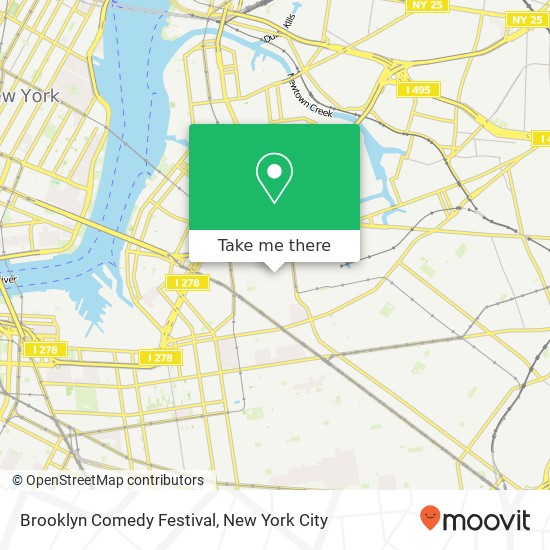 Brooklyn Comedy Festival map
