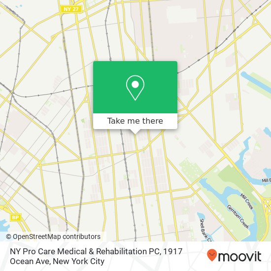 NY Pro Care Medical & Rehabilitation PC, 1917 Ocean Ave map