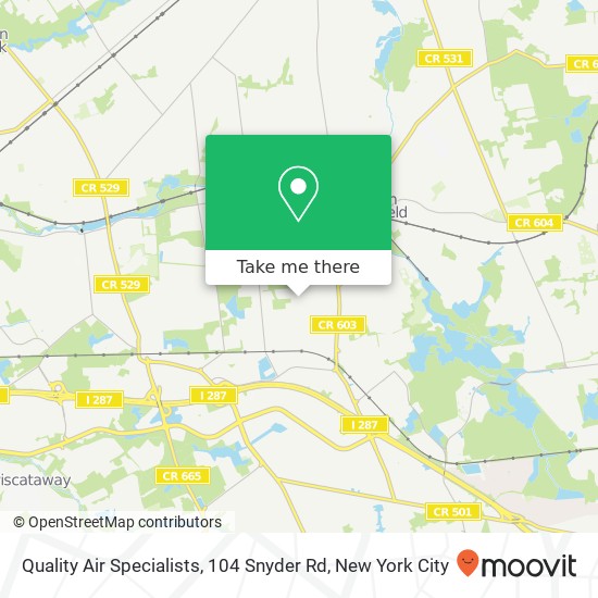 Quality Air Specialists, 104 Snyder Rd map