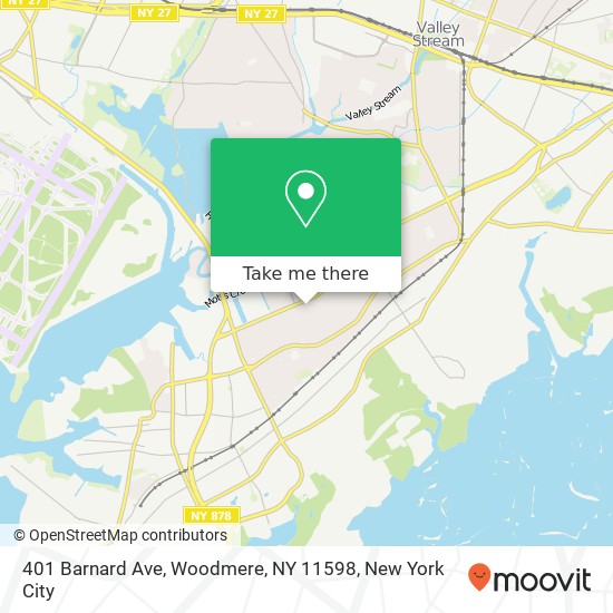 401 Barnard Ave, Woodmere, NY 11598 map