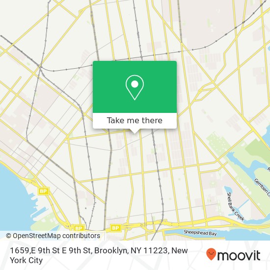 Mapa de 1659,E 9th St E 9th St, Brooklyn, NY 11223