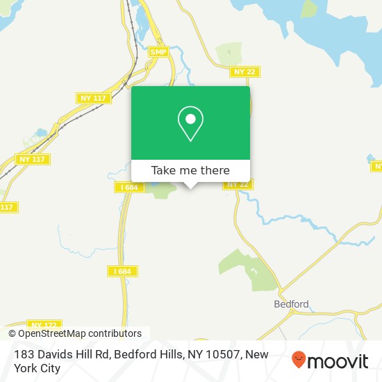 Mapa de 183 Davids Hill Rd, Bedford Hills, NY 10507