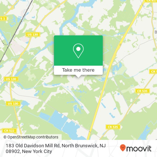 Mapa de 183 Old Davidson Mill Rd, North Brunswick, NJ 08902