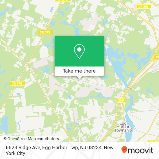 6623 Ridge Ave, Egg Harbor Twp, NJ 08234 map