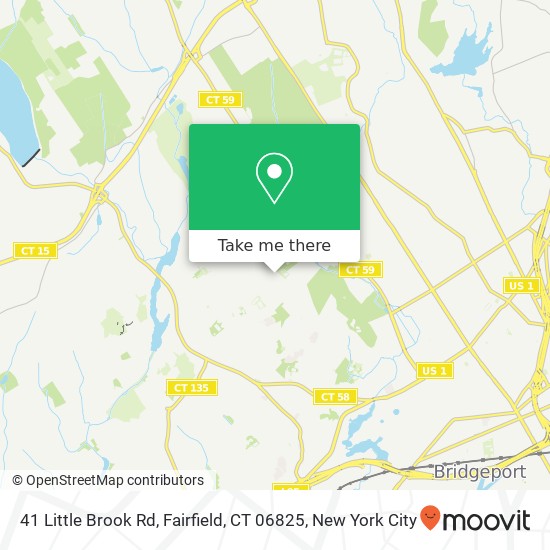 Mapa de 41 Little Brook Rd, Fairfield, CT 06825