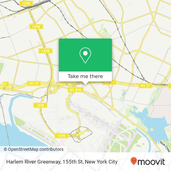 Harlem River Greenway, 155th St map