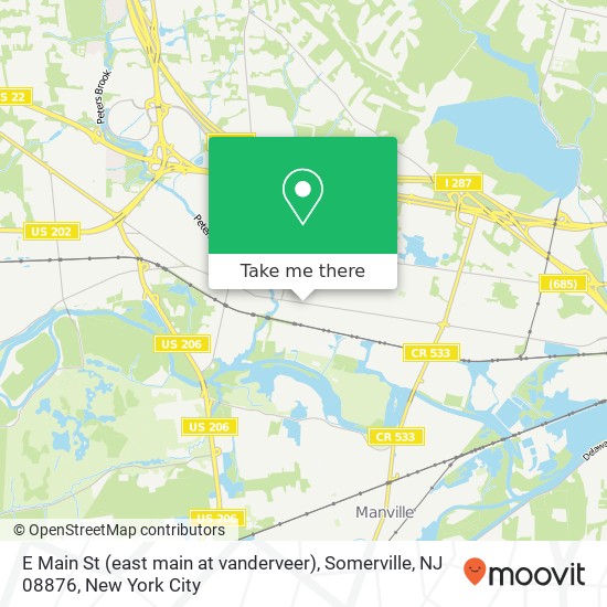 E Main St (east main at vanderveer), Somerville, NJ 08876 map