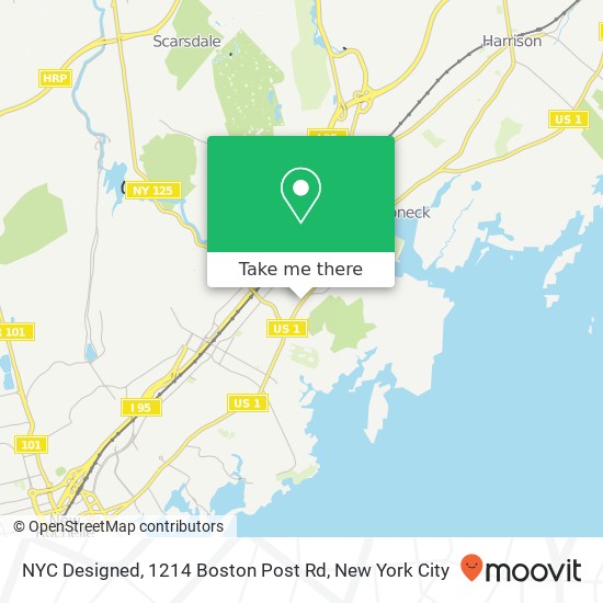 Mapa de NYC Designed, 1214 Boston Post Rd