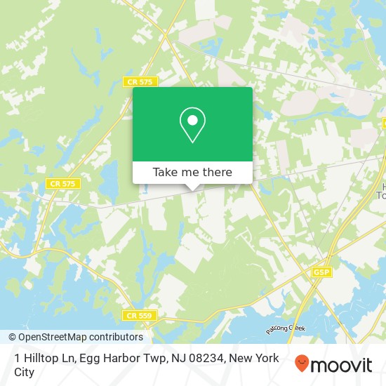 1 Hilltop Ln, Egg Harbor Twp, NJ 08234 map