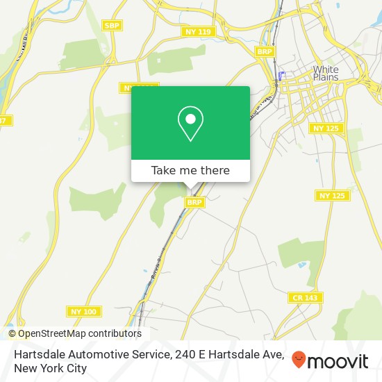 Mapa de Hartsdale Automotive Service, 240 E Hartsdale Ave