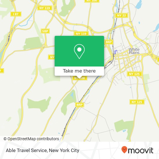 Able Travel Service map