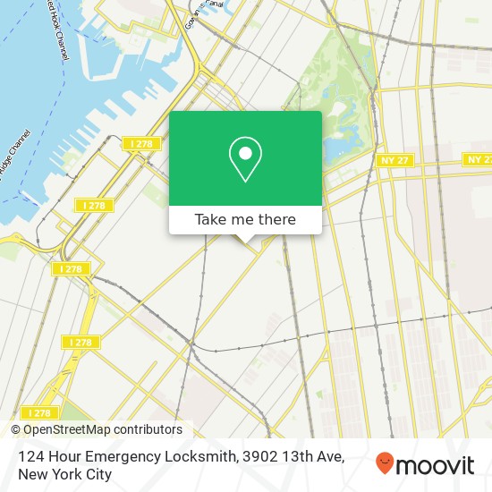 124 Hour Emergency Locksmith, 3902 13th Ave map