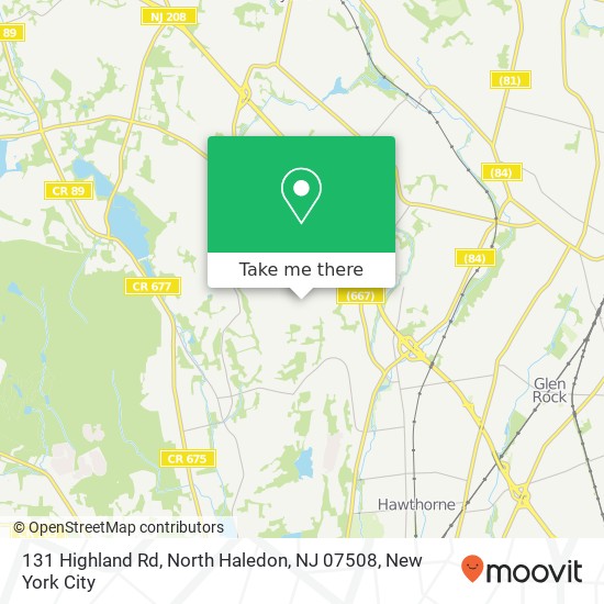 Mapa de 131 Highland Rd, North Haledon, NJ 07508