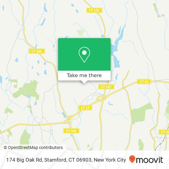 174 Big Oak Rd, Stamford, CT 06903 map