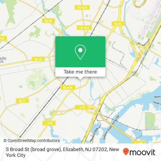 S Broad St (broad grove), Elizabeth, NJ 07202 map