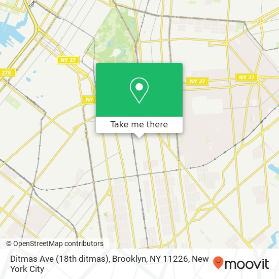 Ditmas Ave (18th ditmas), Brooklyn, NY 11226 map