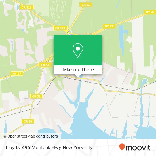 Mapa de Lloyds, 496 Montauk Hwy