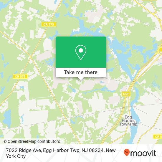 7022 Ridge Ave, Egg Harbor Twp, NJ 08234 map