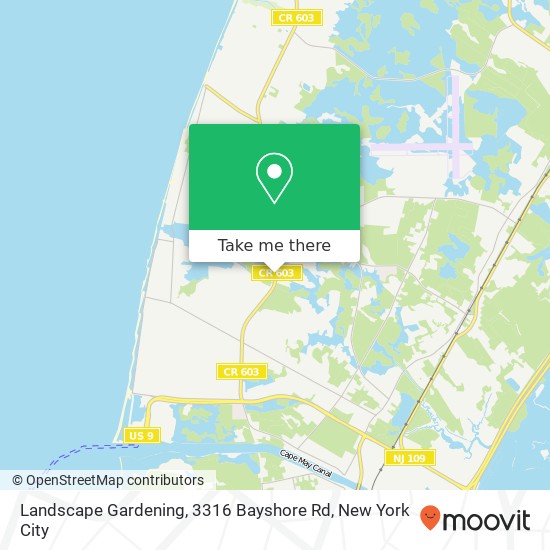 Mapa de Landscape Gardening, 3316 Bayshore Rd