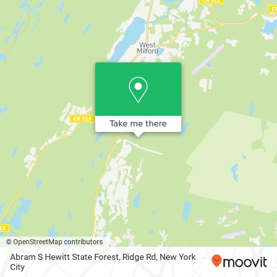 Abram S Hewitt State Forest, Ridge Rd map