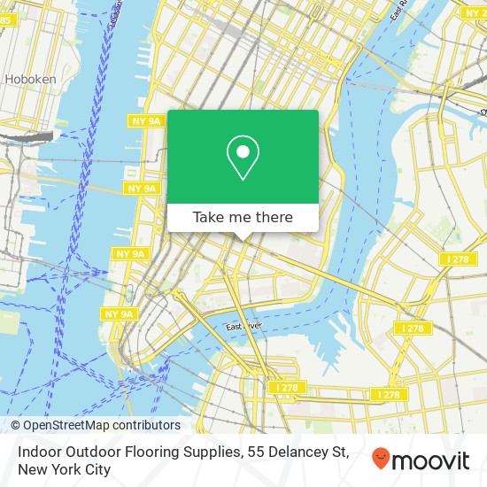 Mapa de Indoor Outdoor Flooring Supplies, 55 Delancey St