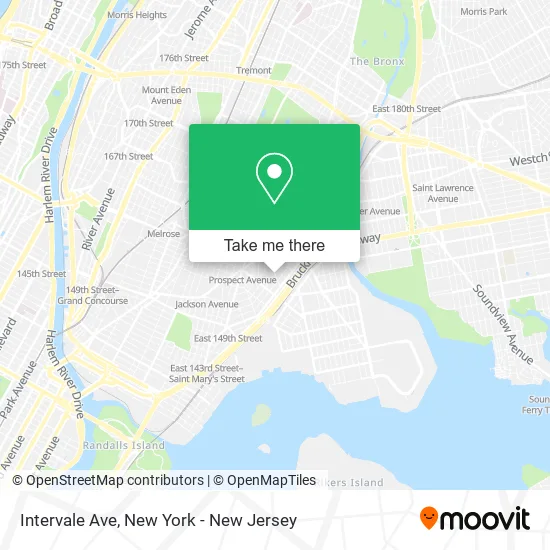 Intervale Ave map