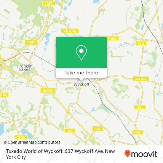 Tuxedo World of Wyckoff, 637 Wyckoff Ave map