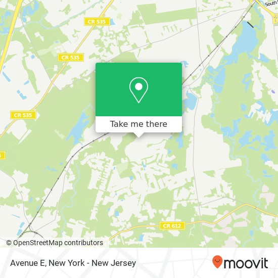 Mapa de Avenue E, Monroe Twp (Jamesburg), NJ 08831