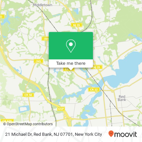 21 Michael Dr, Red Bank, NJ 07701 map