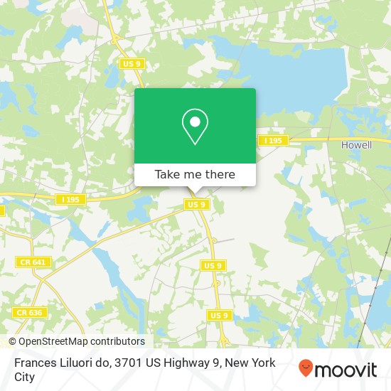 Mapa de Frances Liluori do, 3701 US Highway 9