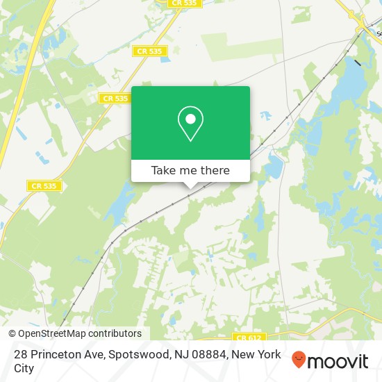 Mapa de 28 Princeton Ave, Spotswood, NJ 08884