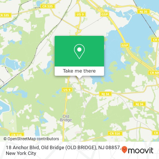18 Anchor Blvd, Old Bridge (OLD BRIDGE), NJ 08857 map