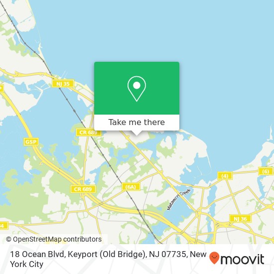 18 Ocean Blvd, Keyport (Old Bridge), NJ 07735 map