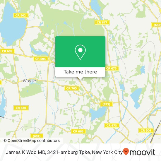 James K Woo MD, 342 Hamburg Tpke map