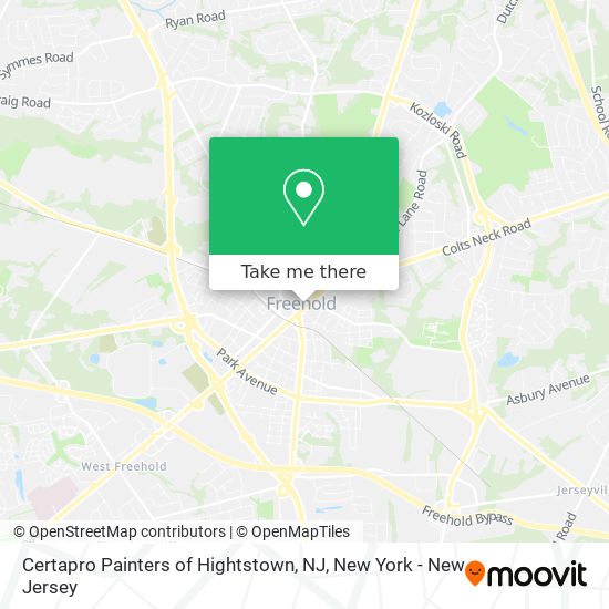 Mapa de Certapro Painters of Hightstown, NJ