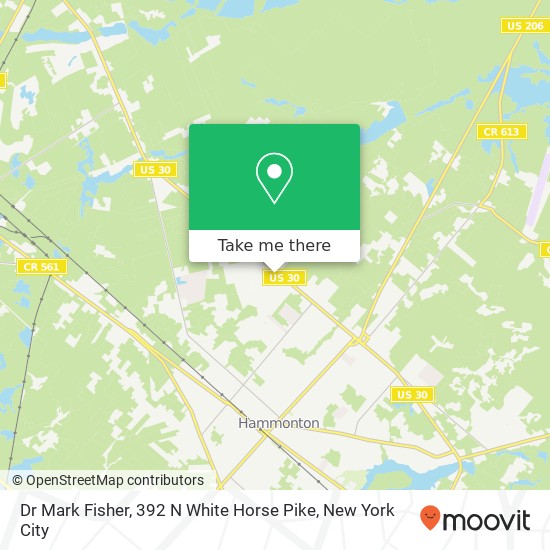Mapa de Dr Mark Fisher, 392 N White Horse Pike
