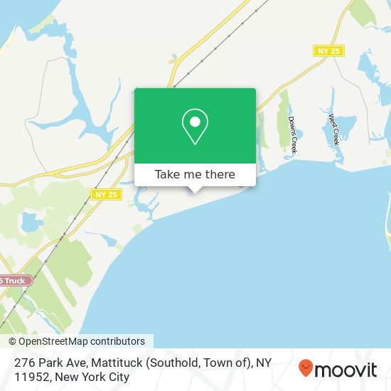 Mapa de 276 Park Ave, Mattituck (Southold, Town of), NY 11952