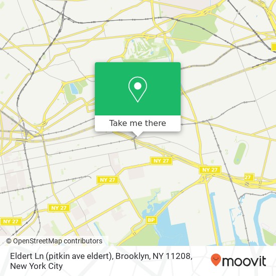 Eldert Ln (pitkin ave eldert), Brooklyn, NY 11208 map