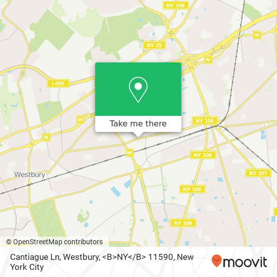 Mapa de Cantiague Ln, Westbury, <B>NY< / B> 11590