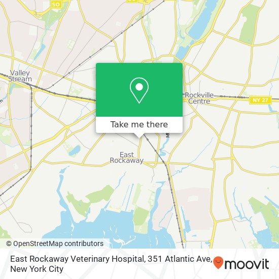 East Rockaway Veterinary Hospital, 351 Atlantic Ave map