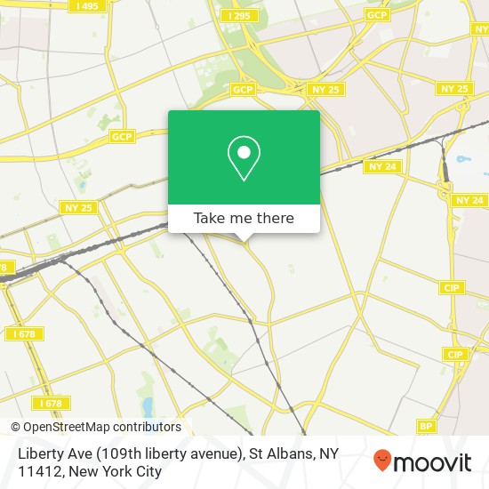 Mapa de Liberty Ave (109th liberty avenue), St Albans, NY 11412