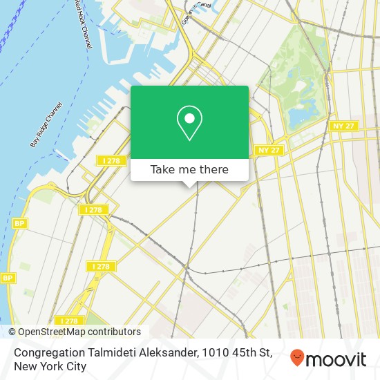 Congregation Talmideti Aleksander, 1010 45th St map