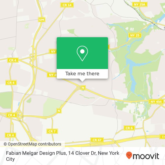 Mapa de Fabian Melgar Design Plus, 14 Clover Dr