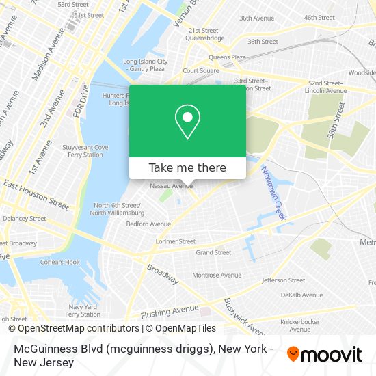 Mapa de McGuinness Blvd (mcguinness driggs)